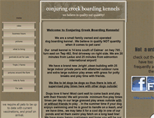 Tablet Screenshot of conjuringcreekboardingkennels.com